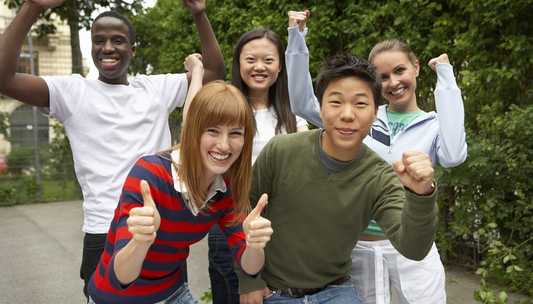 group of college kids