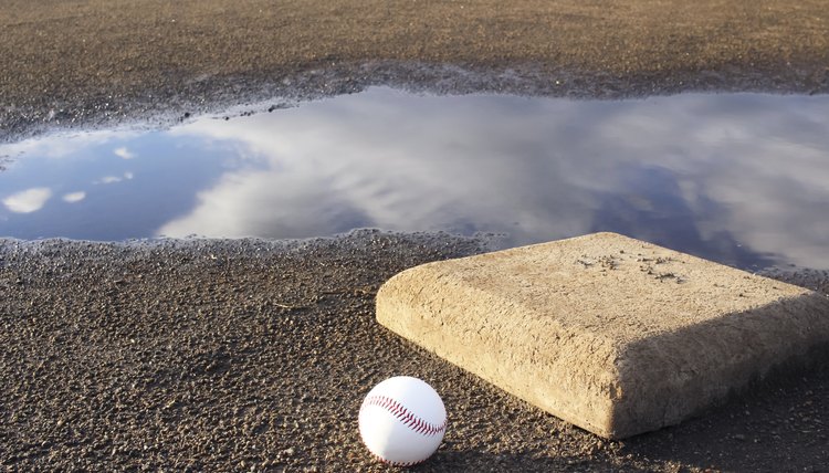 Baseball field after the rain
