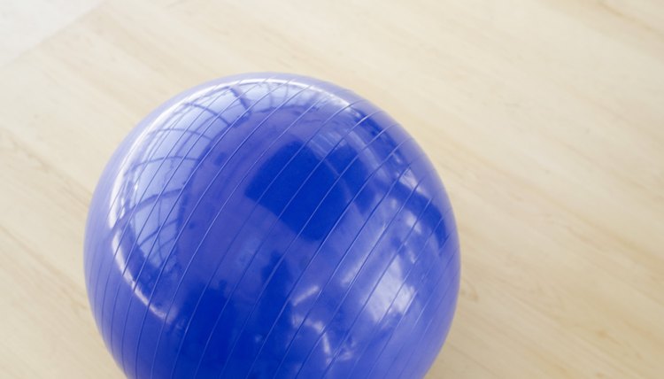 close-up of an exercise ball