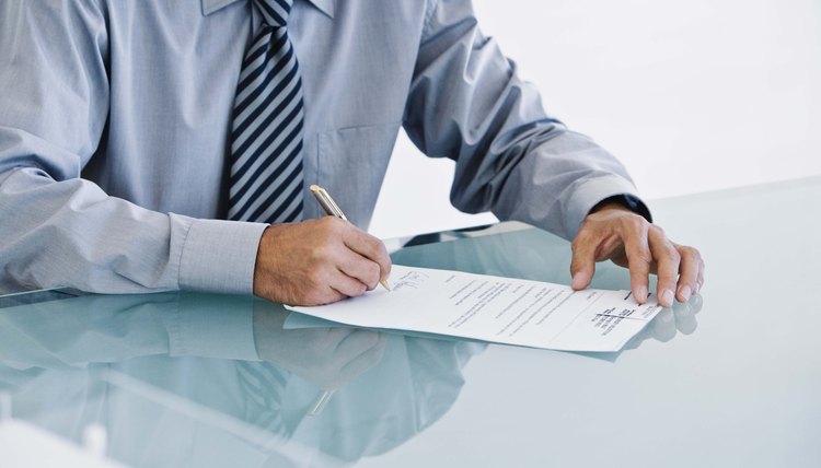 Businessman with paperwork