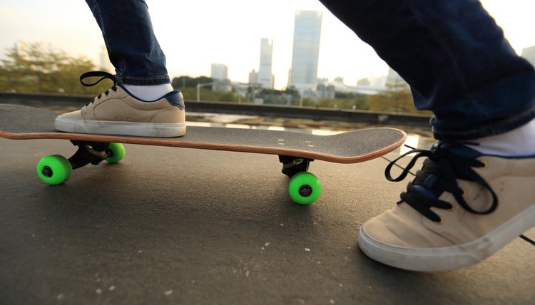 skateboarder skateboarding at  city