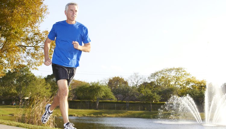 Mature Man Jogging