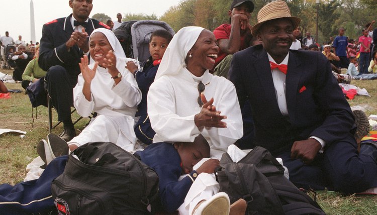 Nation of Islam family attending rally together.