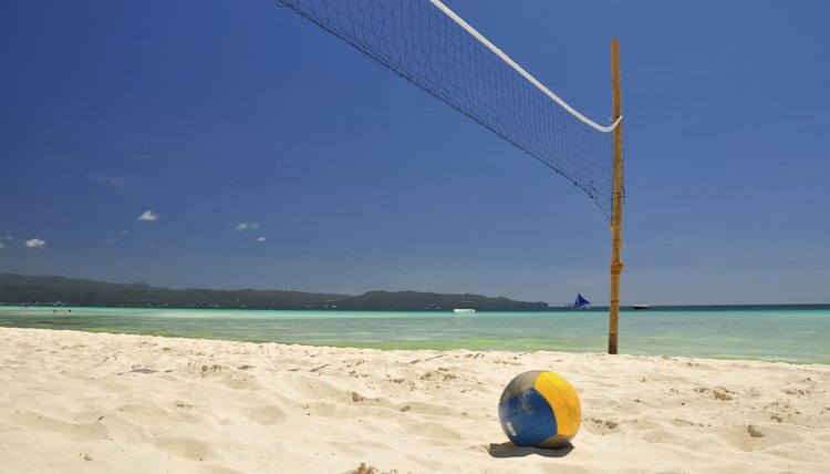Beach volleyball net on Boracay - Philippines