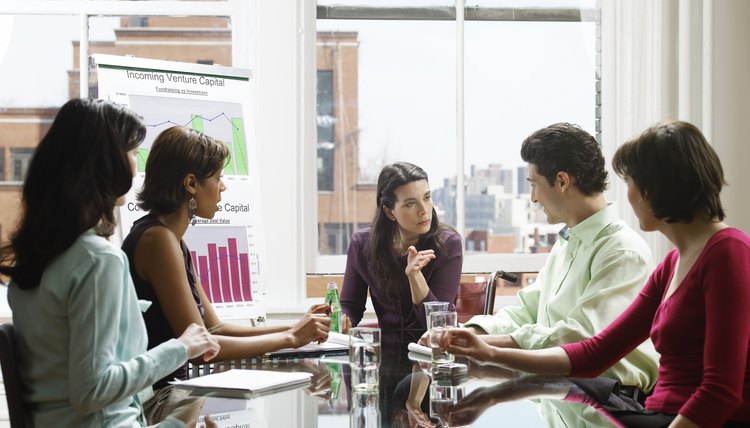 Five Business People in a Meeting