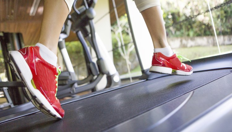 Running on treadmill