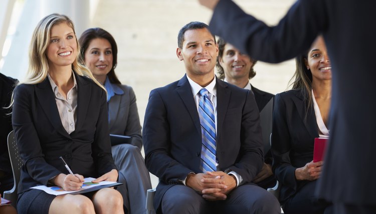 Man in presentation