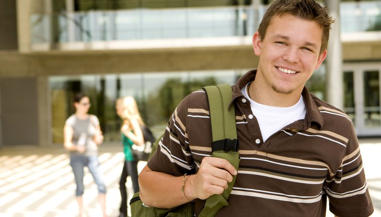Smiling young student on campus