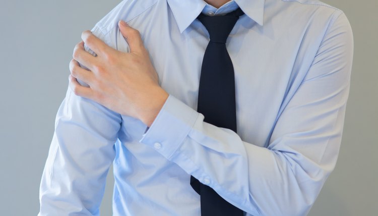 Man having shoulder pain problem