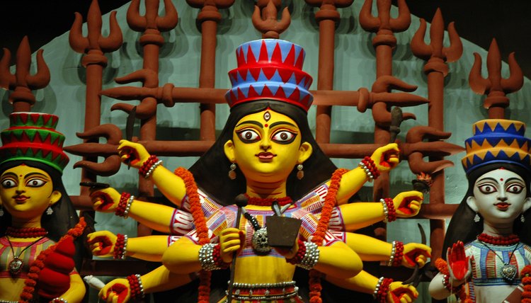 Small statues, or icons, play a major role in Hindu worship.