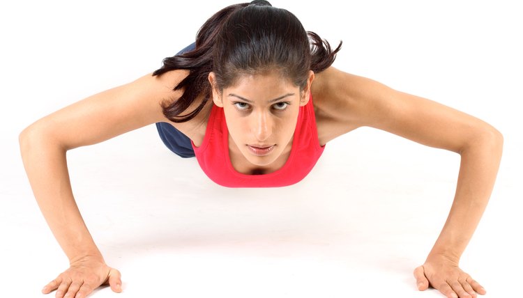 Portrait of a woman exercising