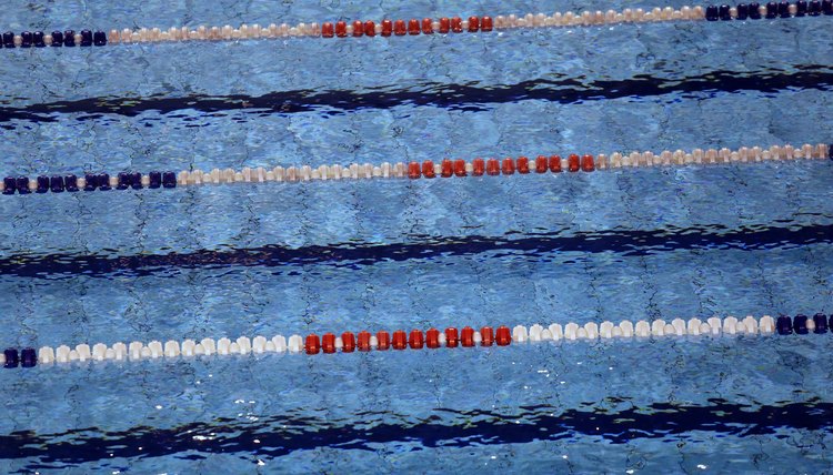 swimming pool with lanes for swimming competitions