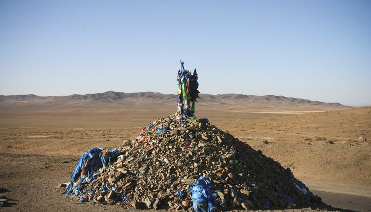 A shamanistic monument in rural Mongolia