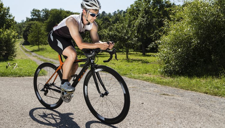 triathlete on a bicycle