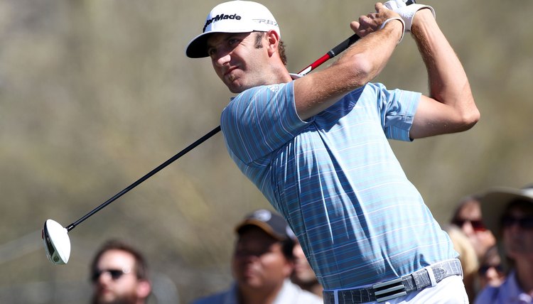 Dustin Johnson was tripped up by a sand bunker at the PGA Championship in 2010.