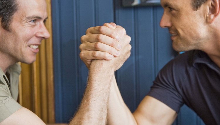 Men arm wrestling