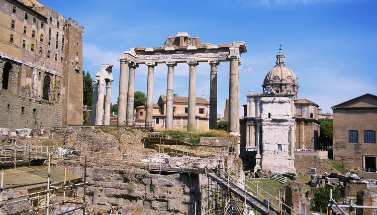 Side-by-side Roman and Christian monuments attest to the interaction of Christianity and early Mediterranean religions.