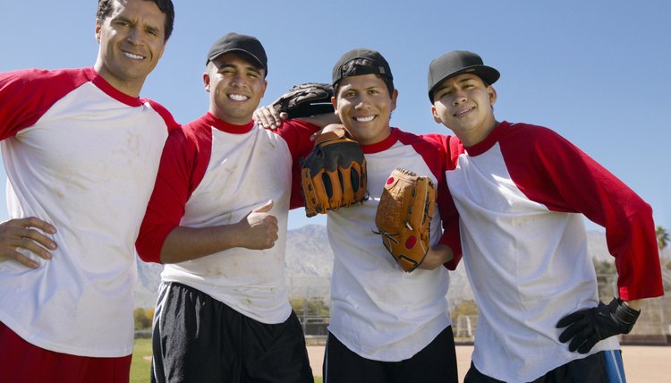 Portrait of Men in a Baseball Team