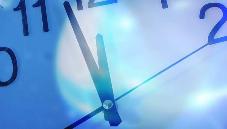 The hands on a clock provide an effective speed contrast.