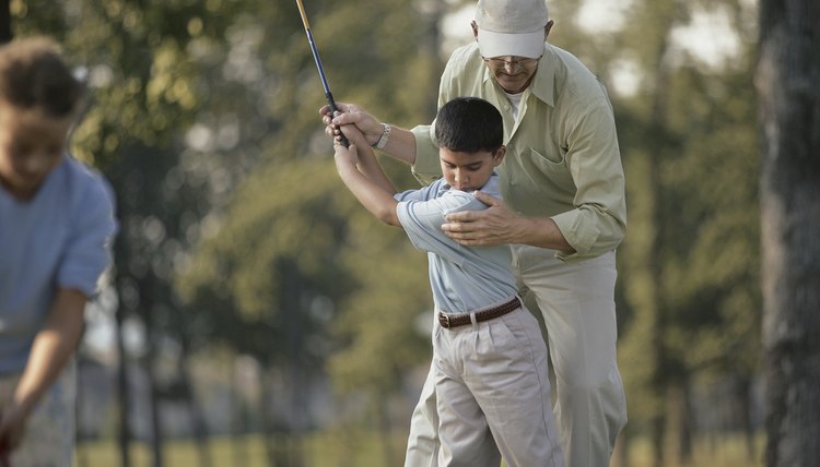 Hitting a golf ball correctly requires turning your shoulders.