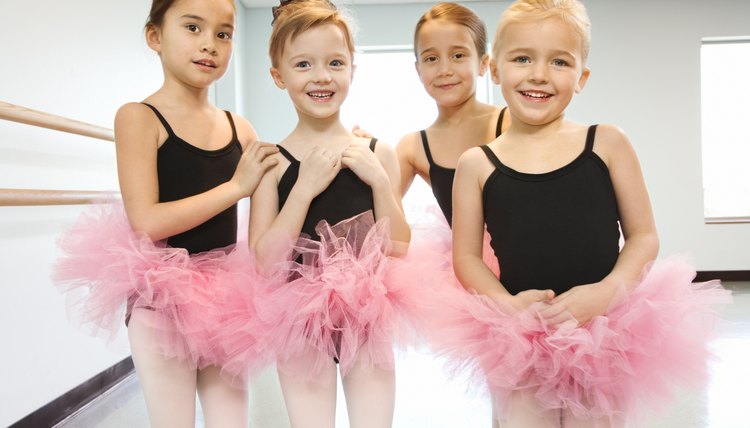 Portrait of girls in ballet class