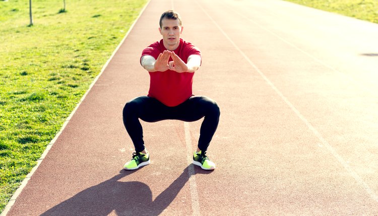 Athlete doing Squats