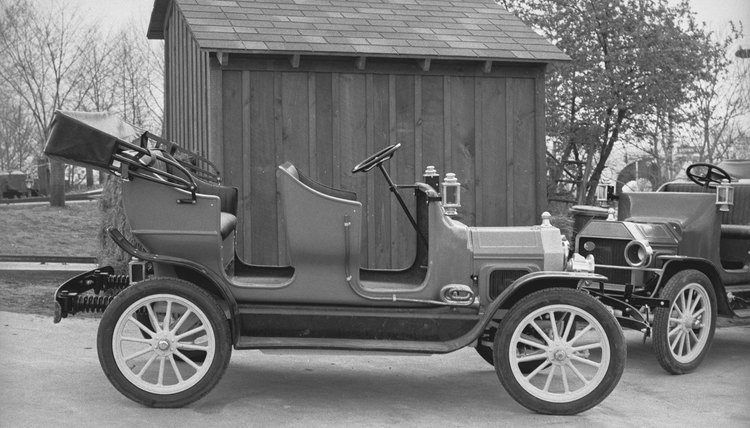Gas engines replaced the earliest steam models in late-19th-century automobiles.