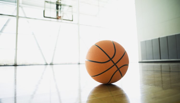 Basketball on court