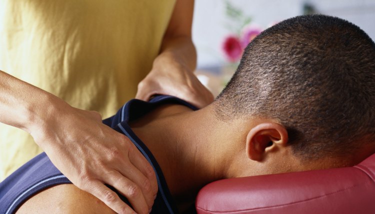 Man Receiving a Shoulder Massage