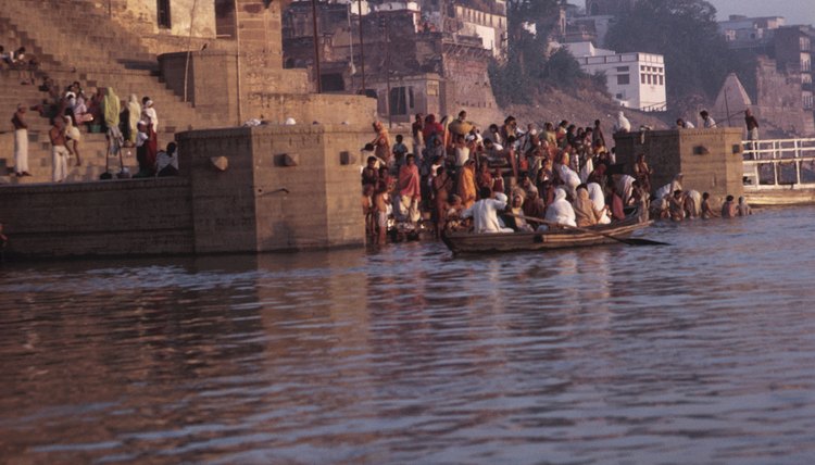 Traditionally the family scatters the deceased's ashes in the river Ganges.