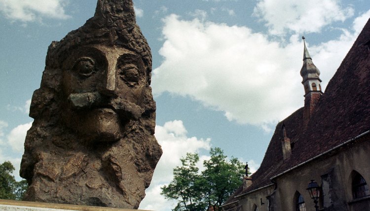 A Romanian bust of Dracula. Romanian folklore tells of ghosts and vampires.