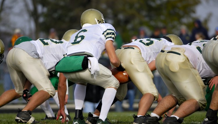 American football, quarterback and center.