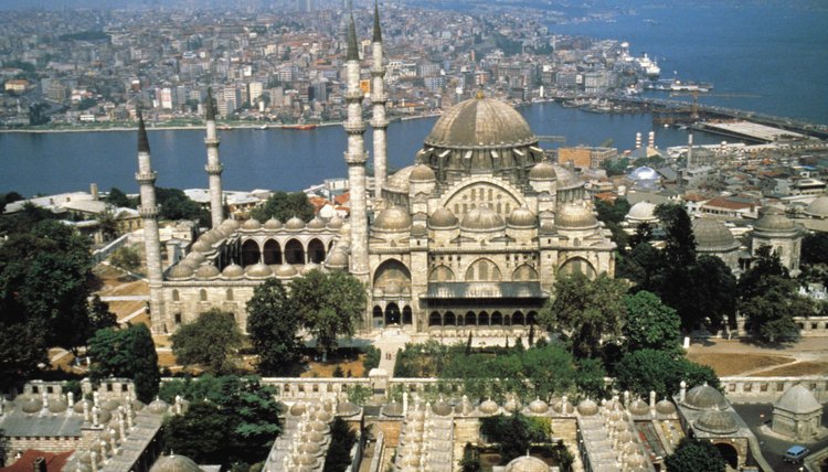 The Hagia Sophia, a cathedral built during the Byzantine period, sits in Istanbul.