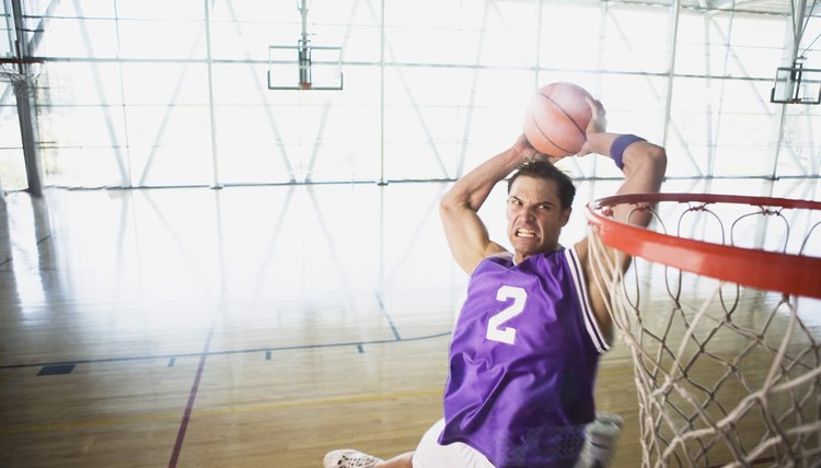 Basketball player making jump shot