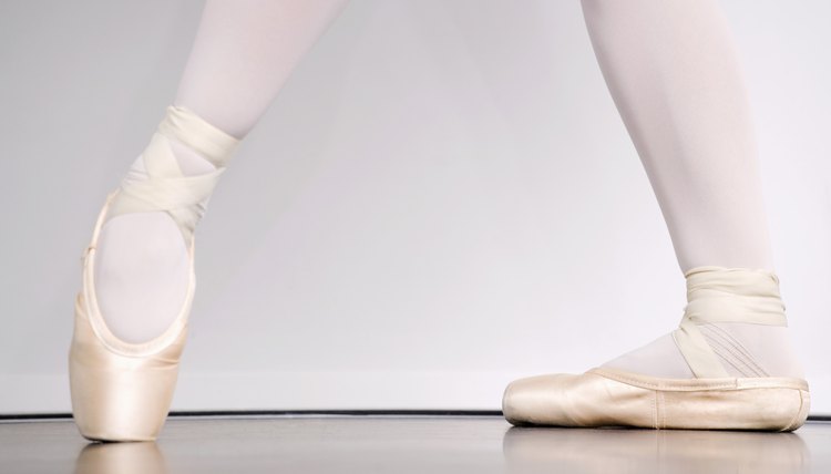 Ballerina in pointe shoes