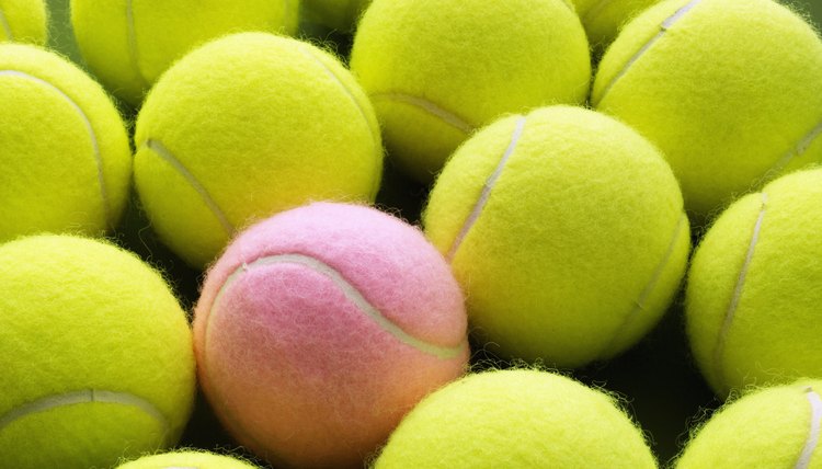 Yellow and Pink Tennis Balls