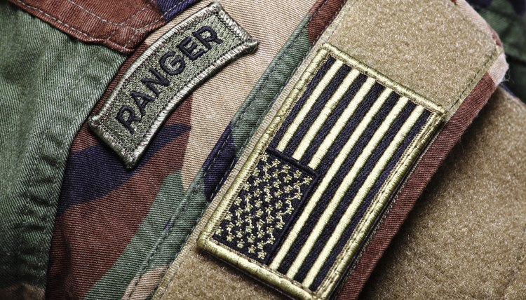 Army Ranger patch with US Flag