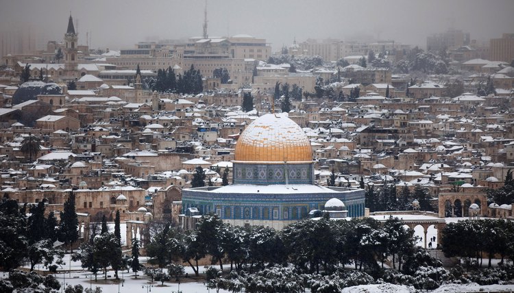 The Dome of the Rock in Jerusalem.