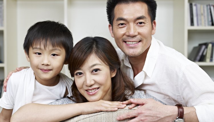 Asian family.