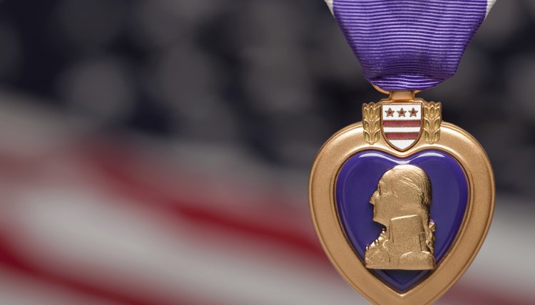 A Purple Heart has the image of its founder on it.