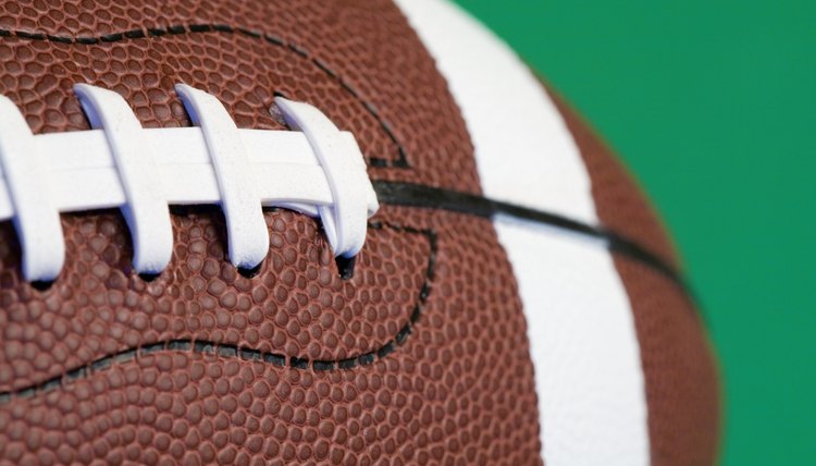 Close-up of an American/Canadian football