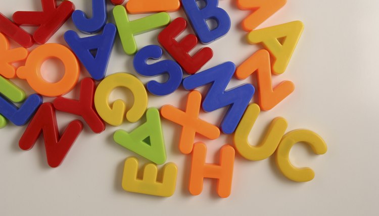 Use alphabet magnets to help teach your tot her ABCs.