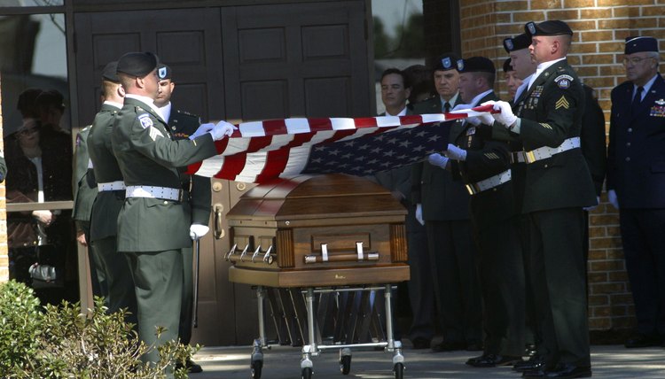A spiritual meaning is often given to funeral flag-folding ceremonies for veterans.