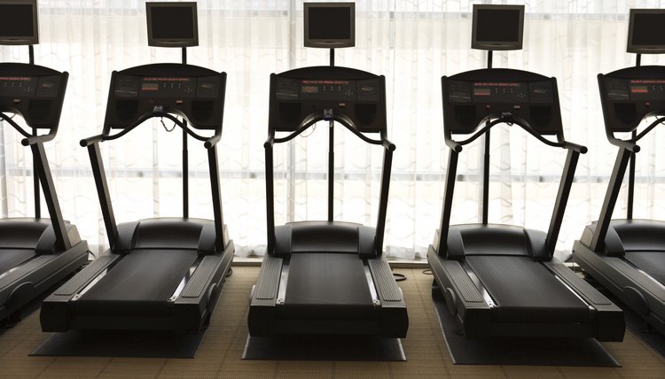 Treadmills in gym