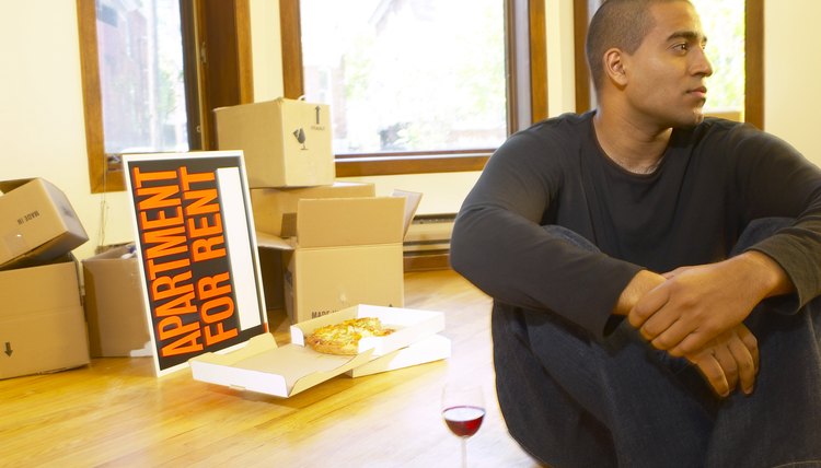 Man moving into apartment