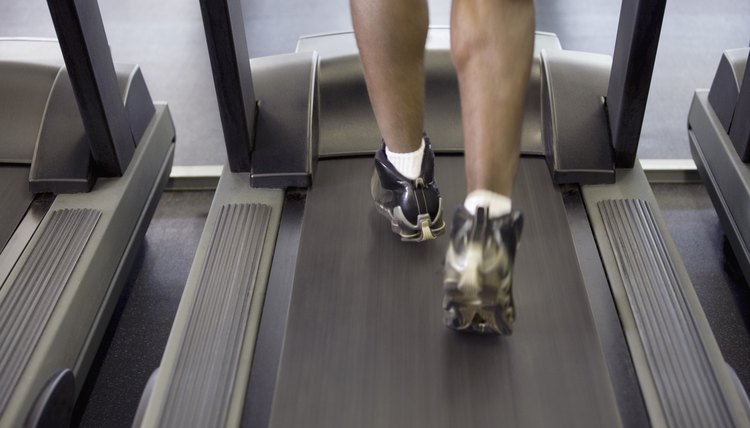Legs running on treadmill