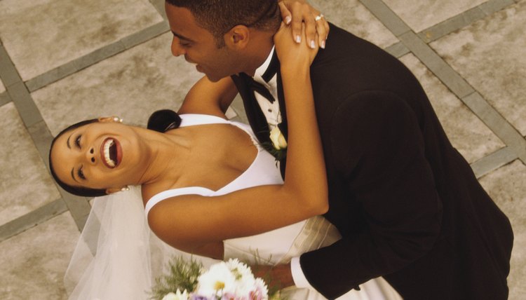 The happy couple dance to a Motown classic.