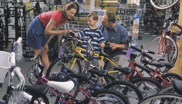 Family shopping for a bike