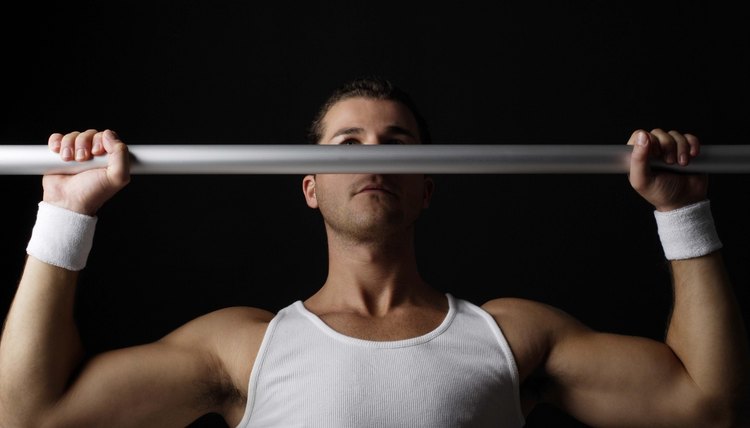 Man using pull-up bar