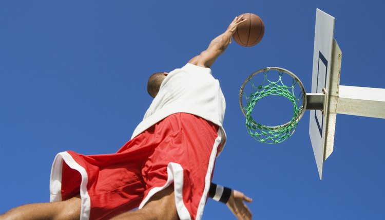 Man playing basketball